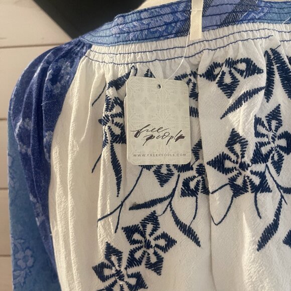 035 Free People Day Dreaming Mini in Blue Combo NWT Size Small - Picture 10 of 12